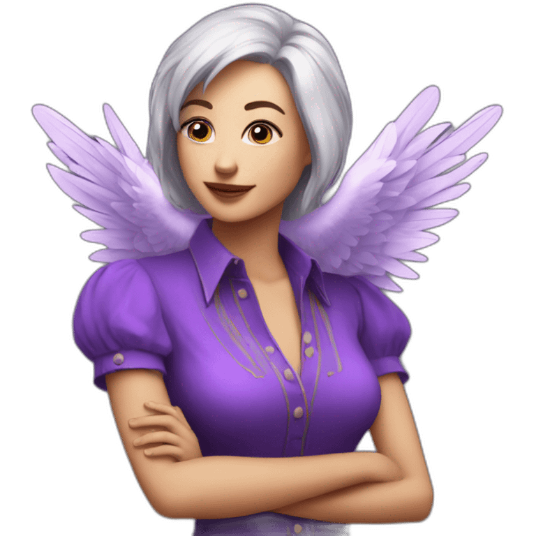 Gambling violet avec des ailes emoji