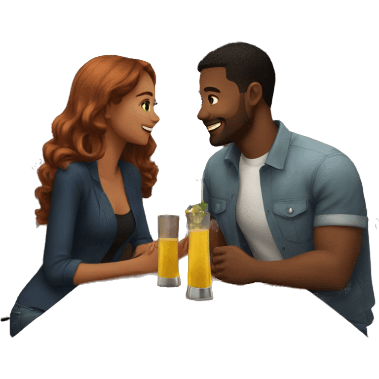 couple date in bar emoji