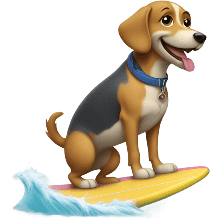 dog surfing emoji