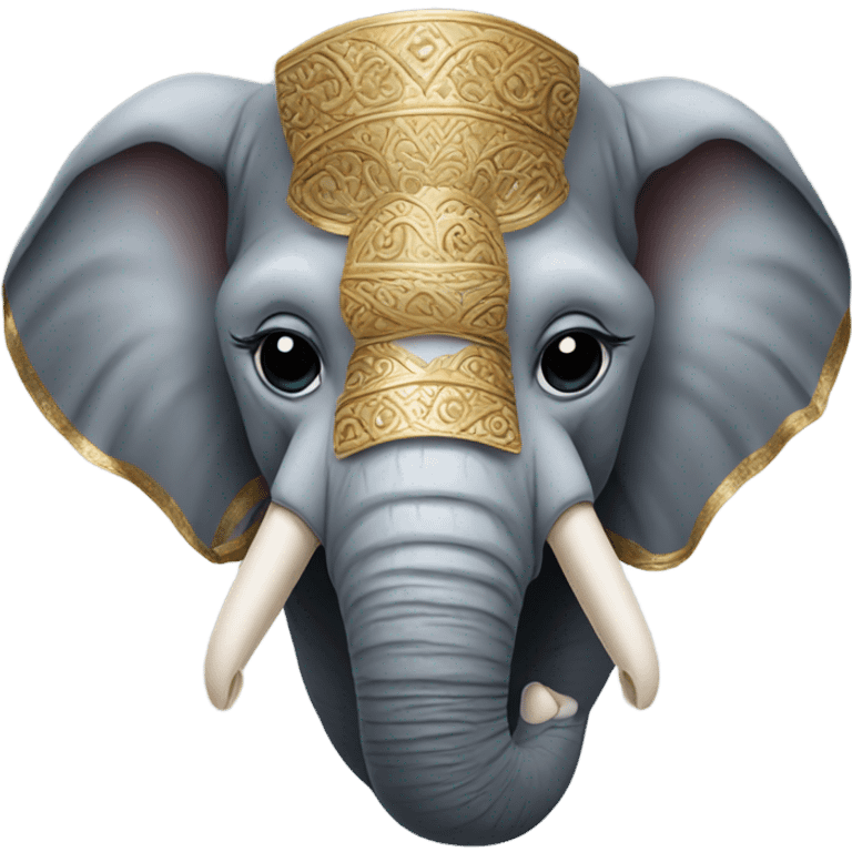 Elephant with mask emoji