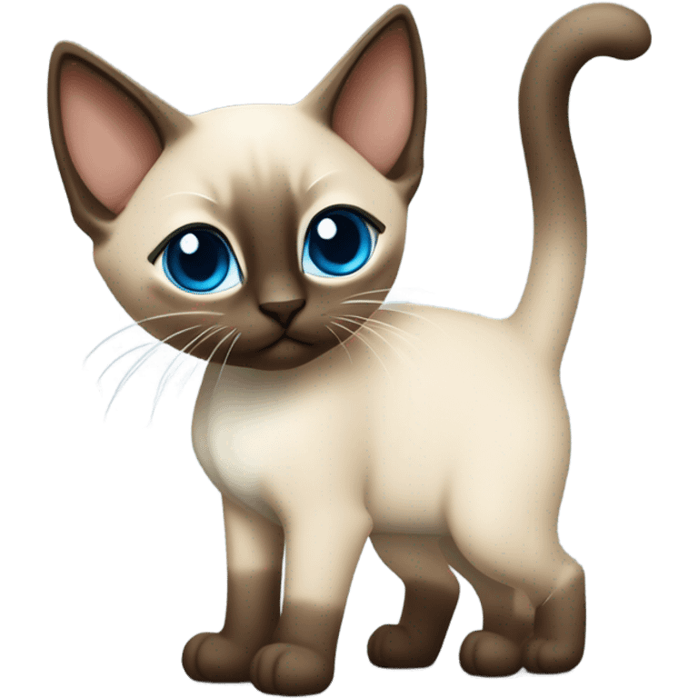 Siamese kitten standing  emoji