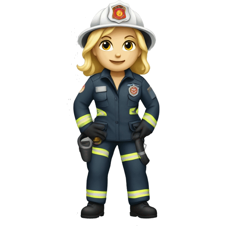 Blonde female firefighter emoji