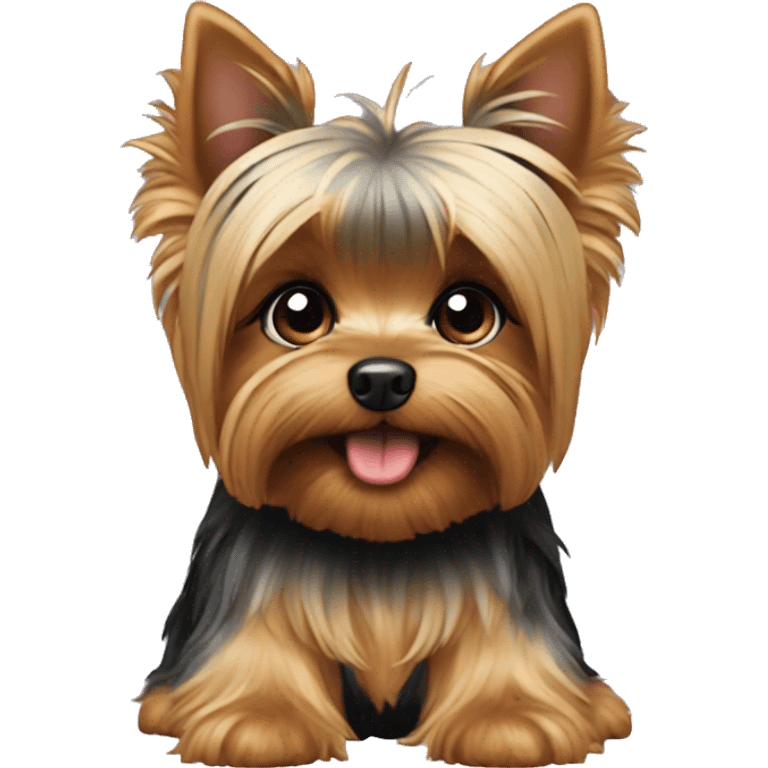 yorkie begging for yummy emoji