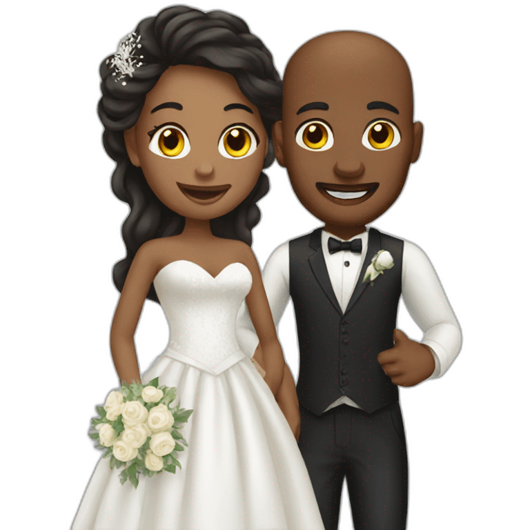 beautiful bridal Couple emoji