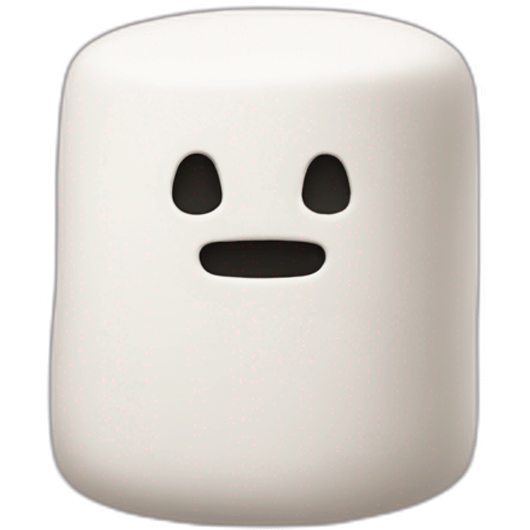 marshmallow with no face emoji