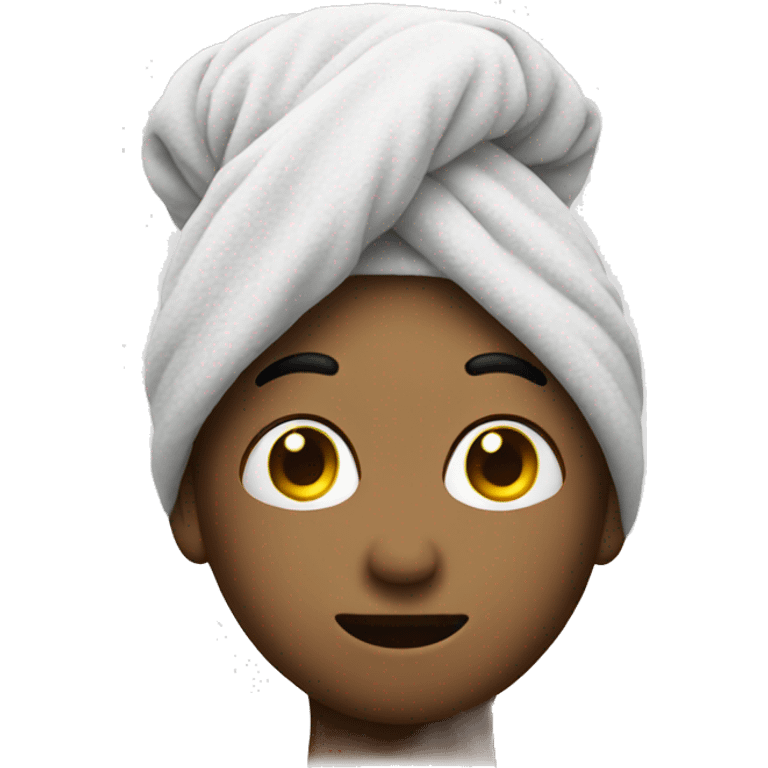 Cute emoji with towel on the head emoji