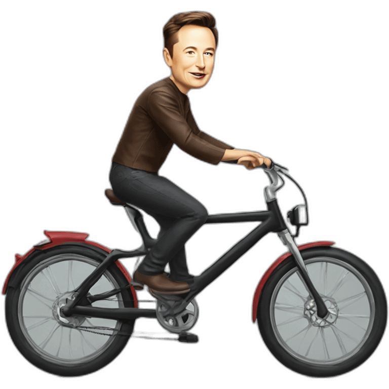 Elon Musk riding bicycle emoji