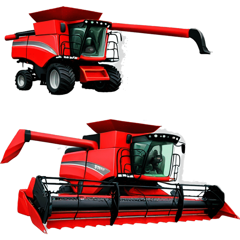 red combine harvester emoji