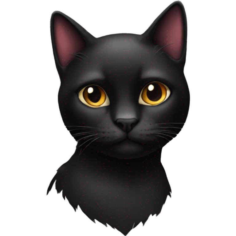 Black cat in tattoo emoji