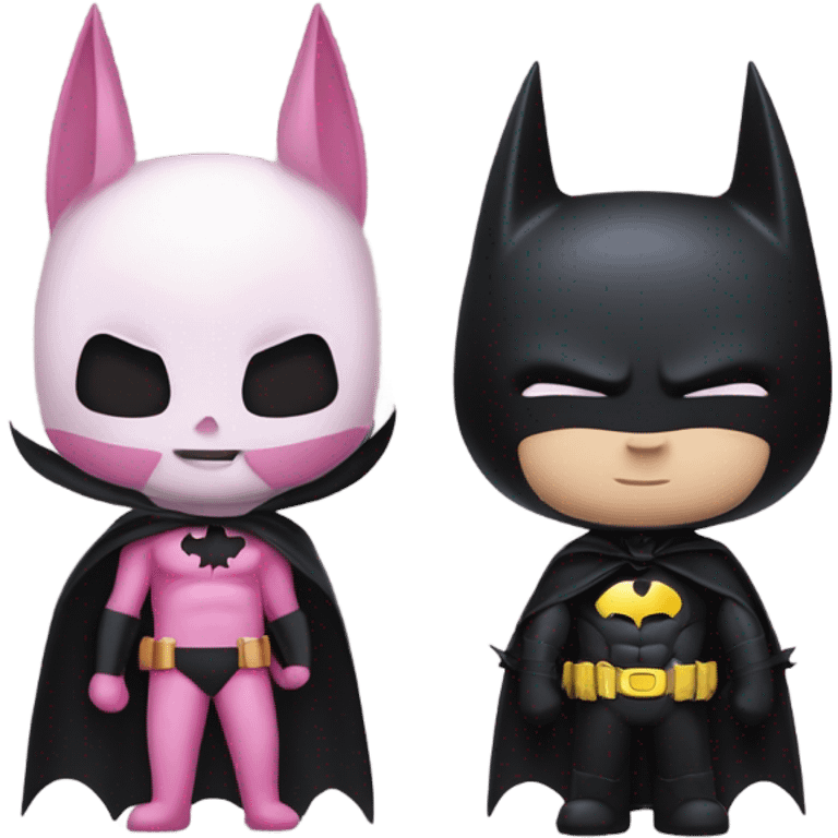 batman and kuromi from hello kitty holding hands  emoji