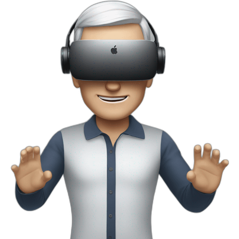 tim cook with VR emoji