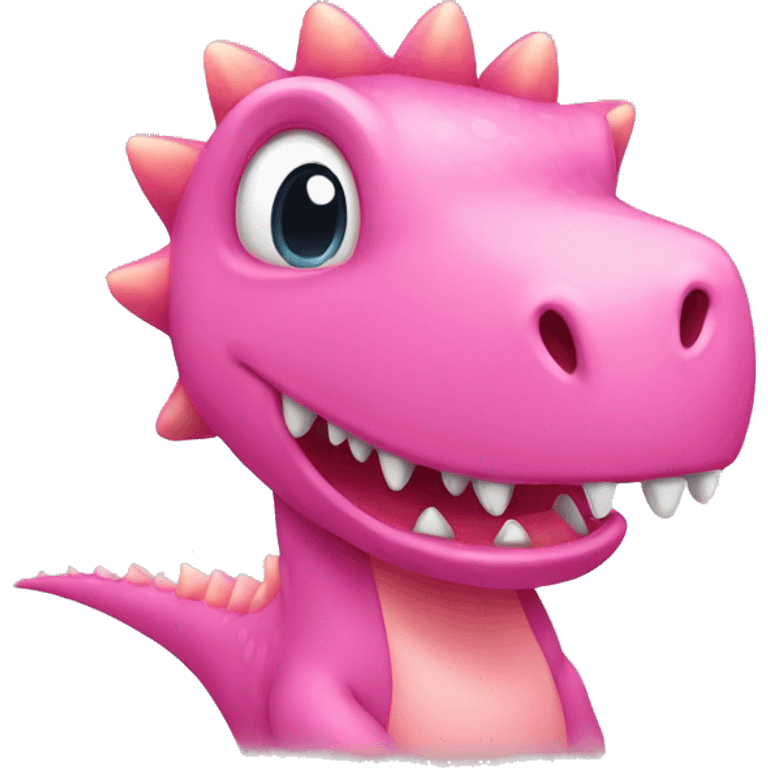 pink dinosaur with bow emoji