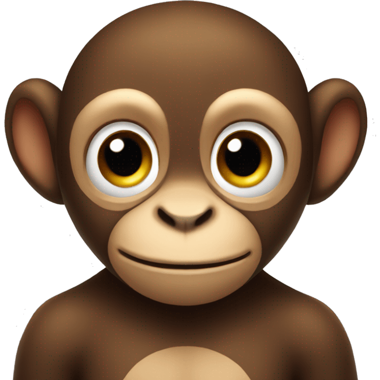 a cute little monkey emoji