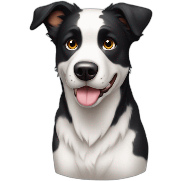 short-hair, black-and-white, border-collie-american-bulldog, white-fur-around-left-eye emoji