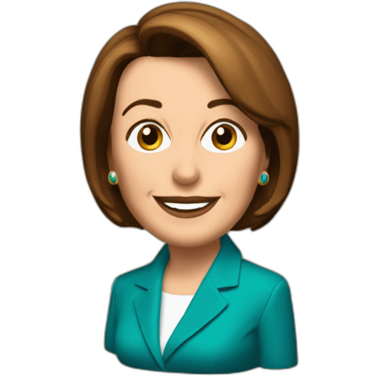 Nancy Pelosi with stock graph in background emoji