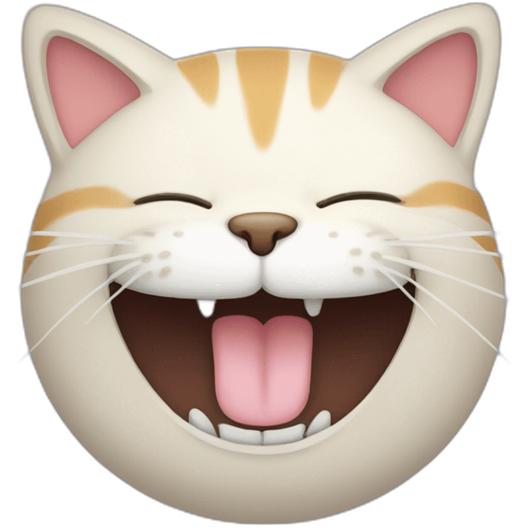 fat cat laughing emoji