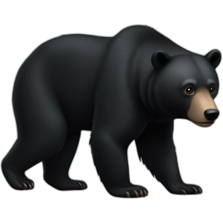 Black Bear full body emoji