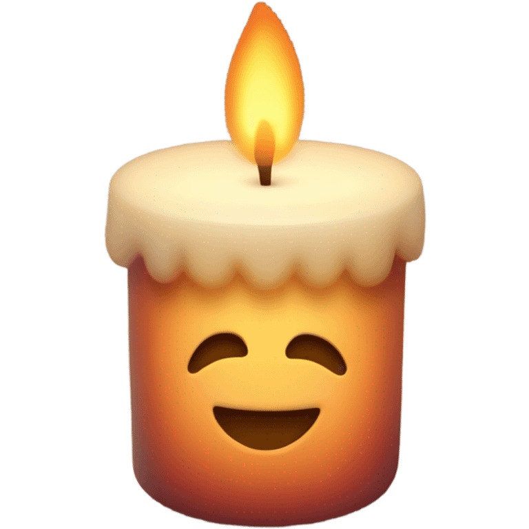  A cozy candle casting a soft glow. emoji