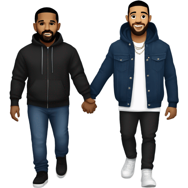 Drake and Kendrick Lamar holding hands emoji