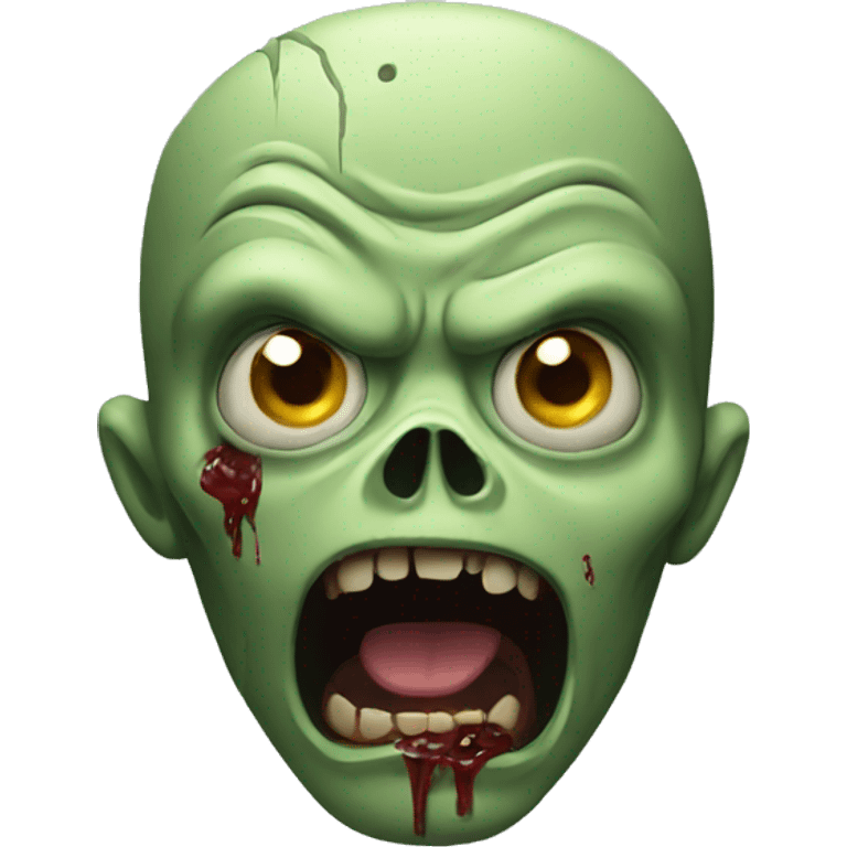 scared zombie emoji