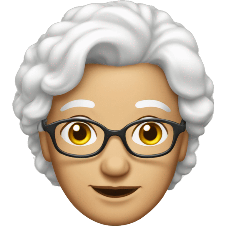 grand mere bronzee avec cheveux en carre blanc emoji