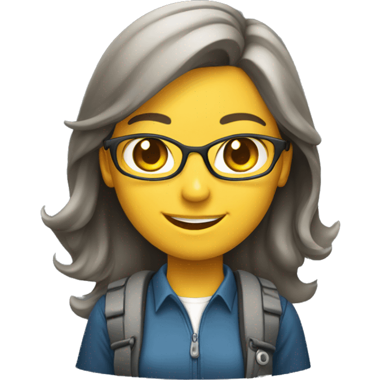 young smiling software tester female emoji