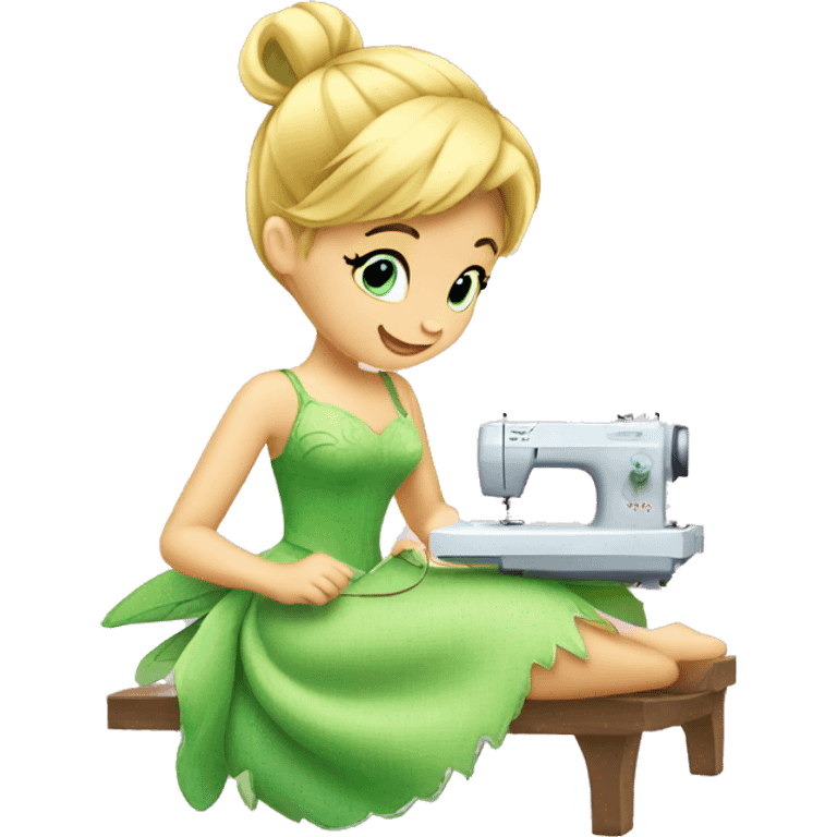 Tinker bell sewing emoji