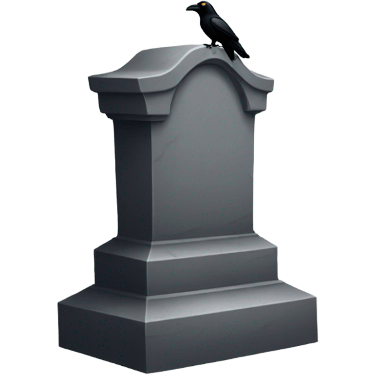 Tombstone with crow on top no words  emoji