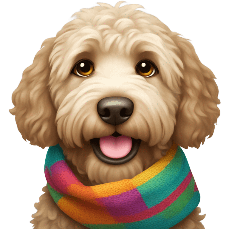 labradoodle-in-the-scarf emoji