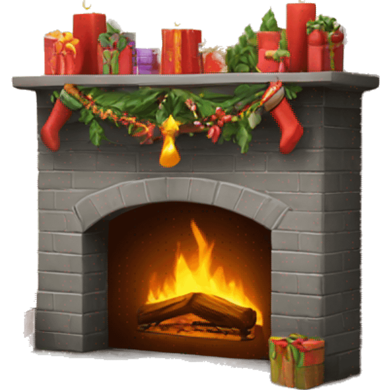 Christmas fireplace  emoji