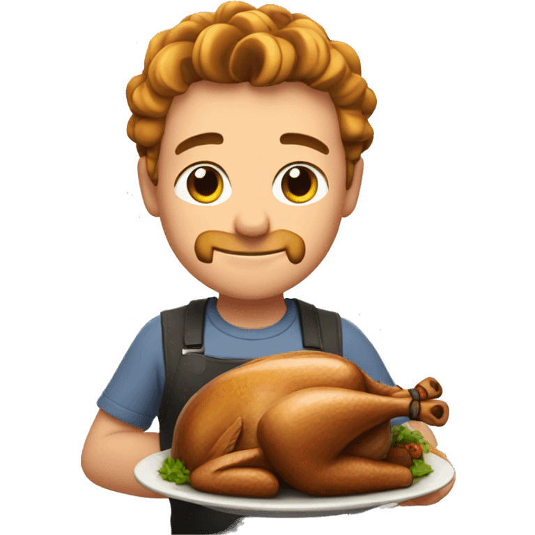 Seamus cooking a turkey emoji