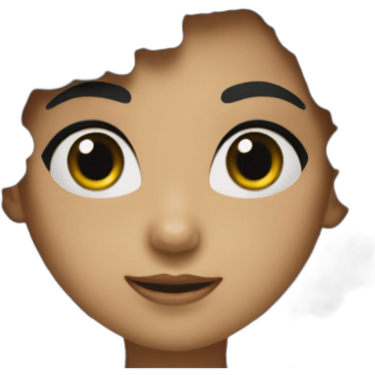 doctor girl in a green emerald robe, with short, curly black hair emoji