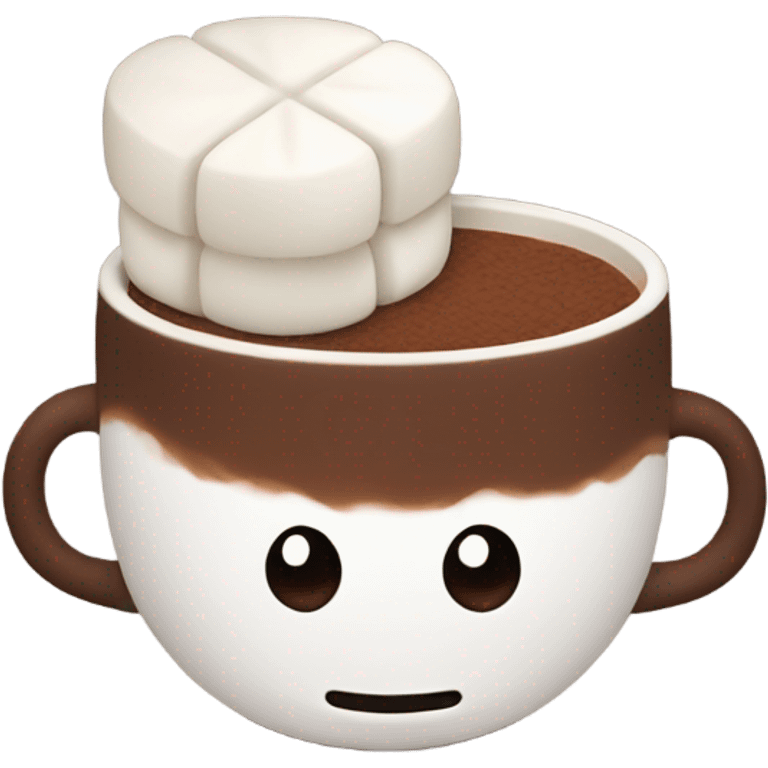 cocoa with marshmallow in cozy cup emoji