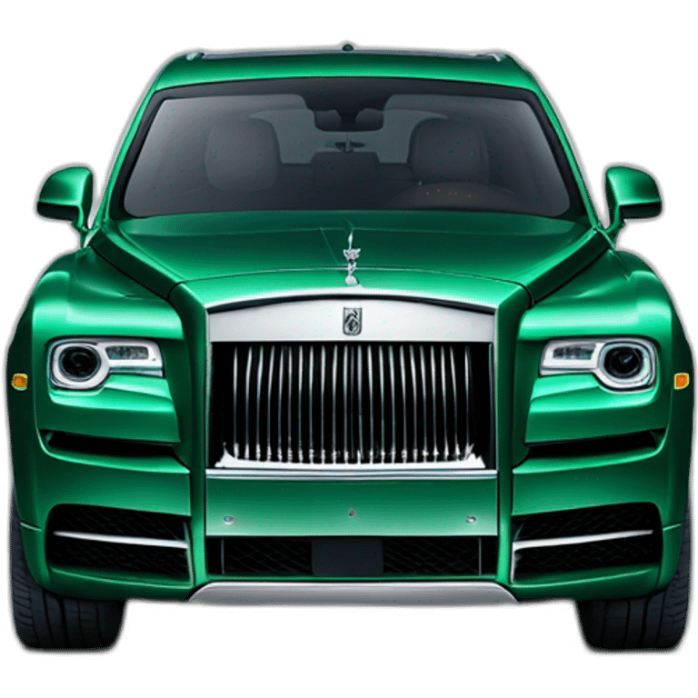 Rolls Royce cullinan in green colour  emoji