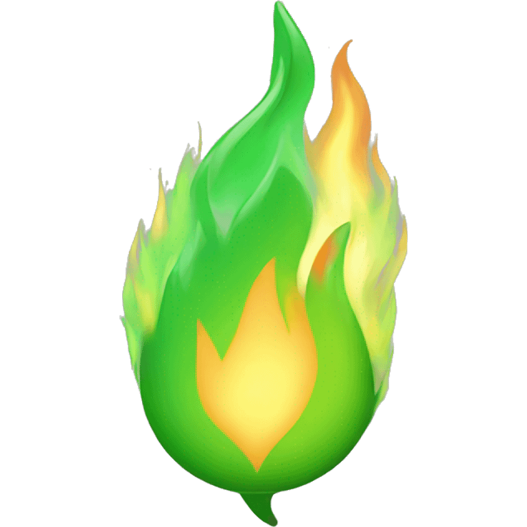 green flame emoji