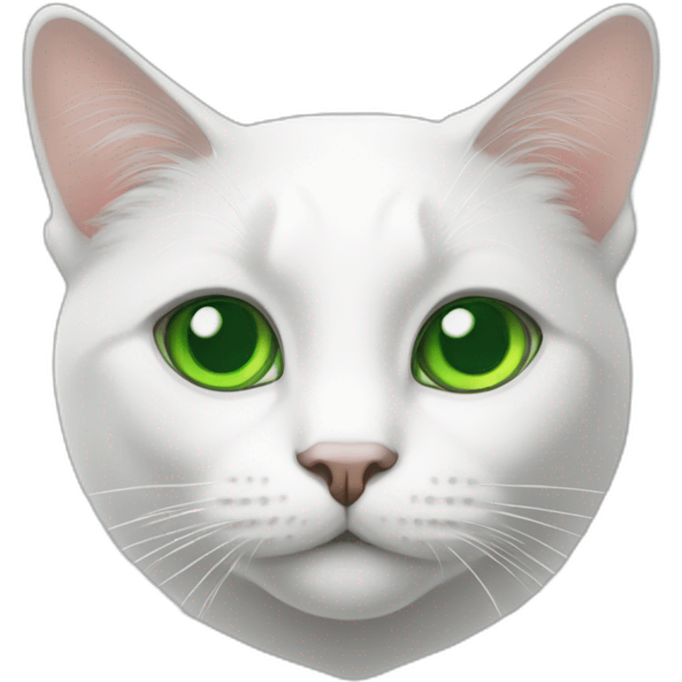 white-cat-green-eyes emoji