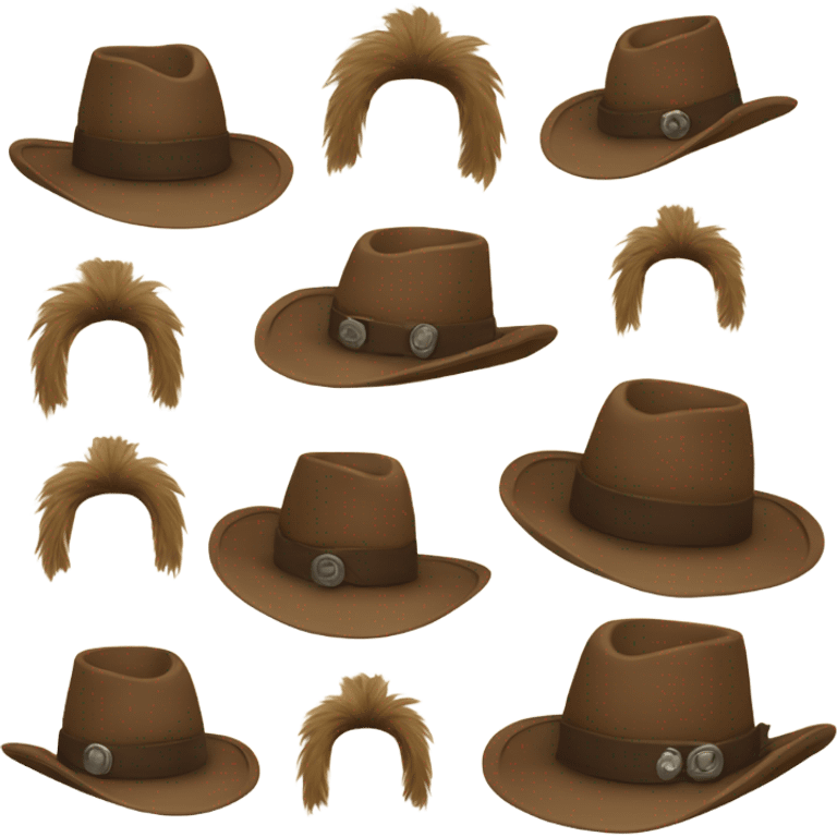 Davy Crockett hat emoji