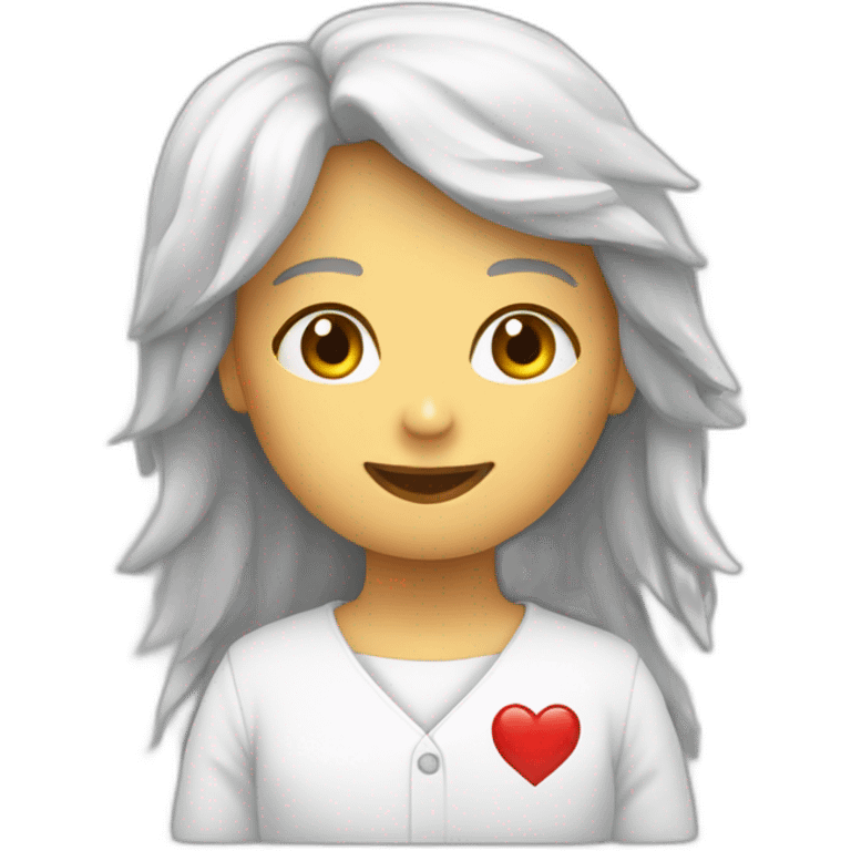 un ange qui donne un coeur réparer emoji