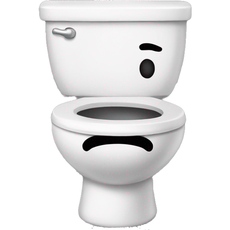 Toilet with head sticking out emoji