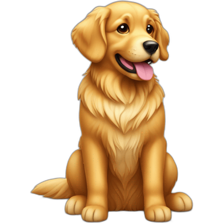 toy golden retriever sitting  emoji