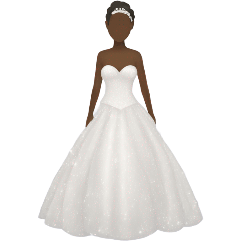 A sparkling wedding dress silhouette. emoji