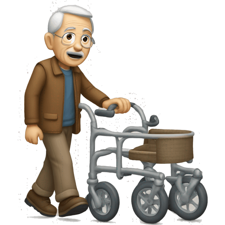 Old man with walker emoji