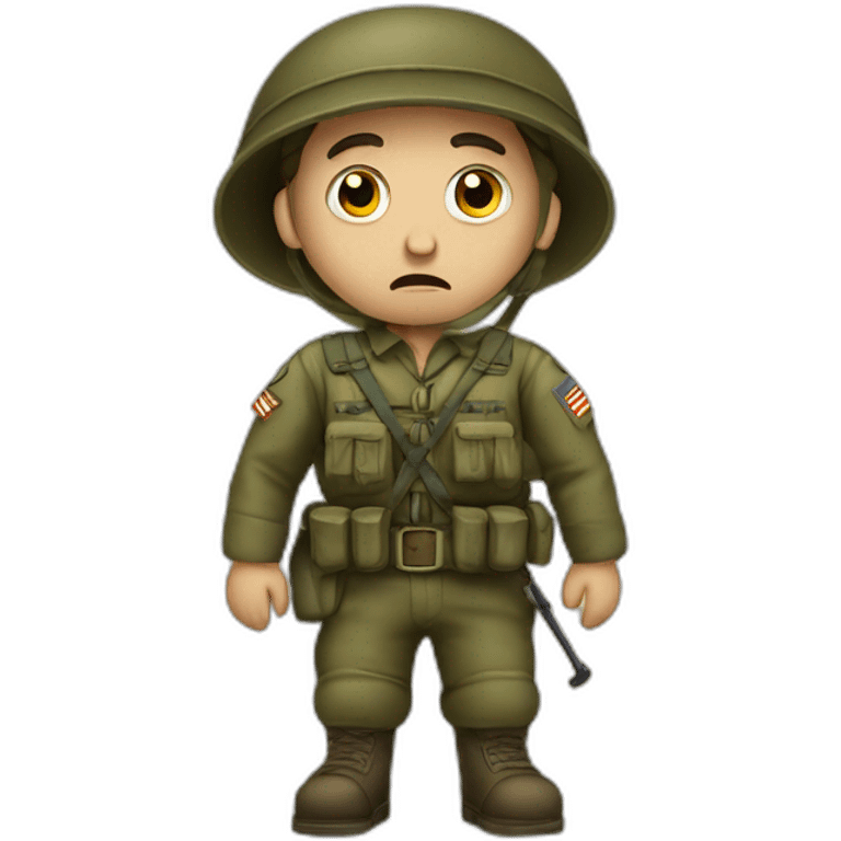 sad upset jewish combat solider magen david emoji