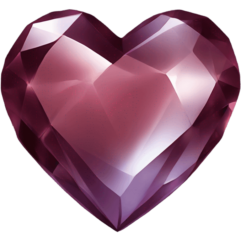 burgundy crystal heart emoji