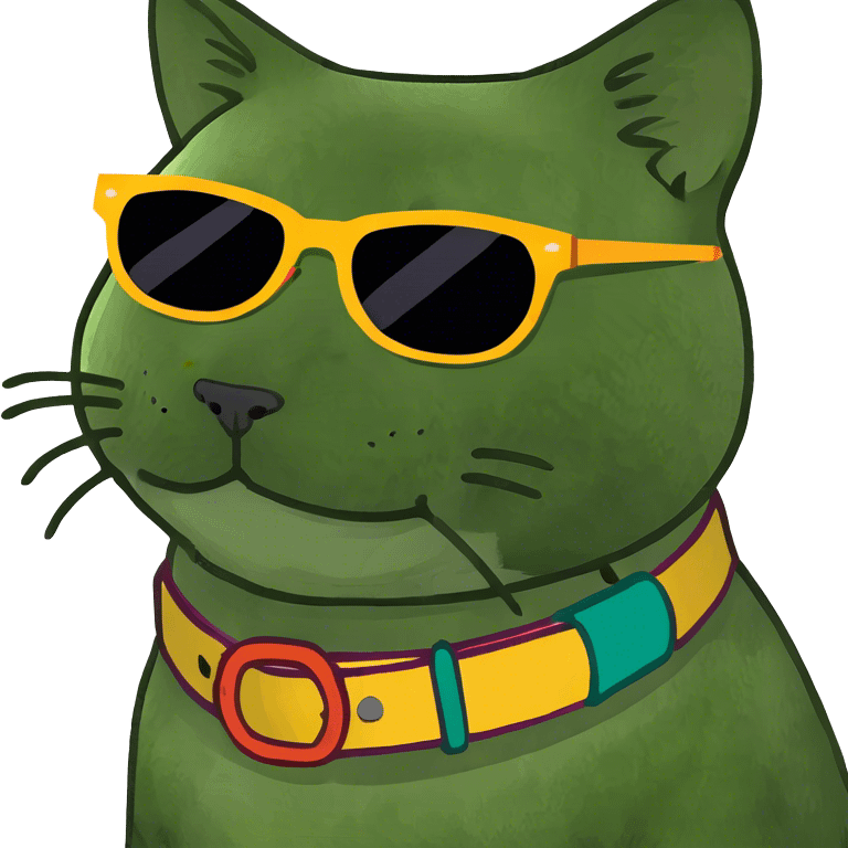 Cat with sunglasses emoji