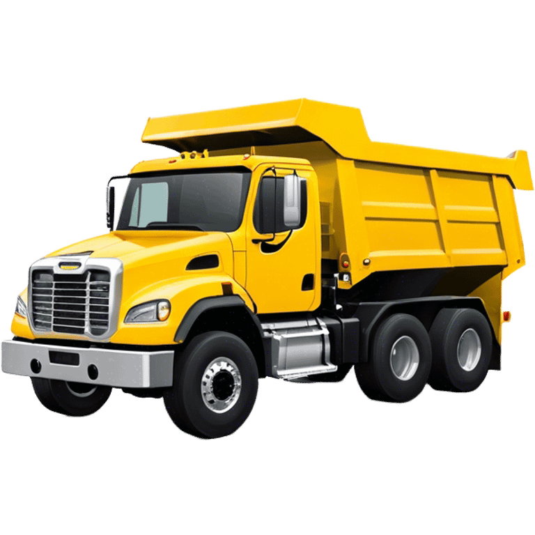 Dump Truck - Freightliner 114SD (Model Year: 2022) (Iconic colour: Yellow with black and silver) emoji