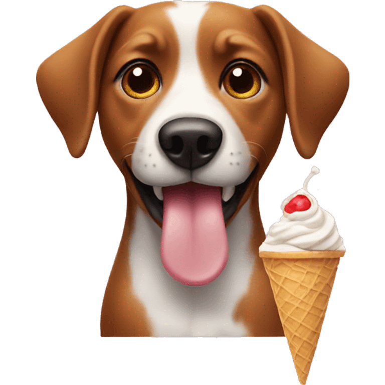 Dog with icecream emoji