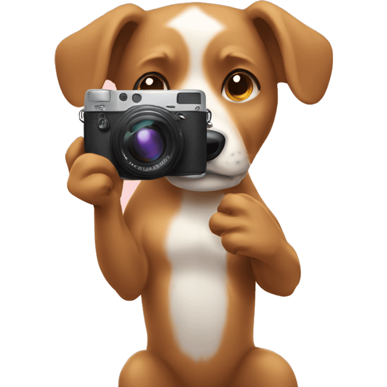 dog taking pictures emoji