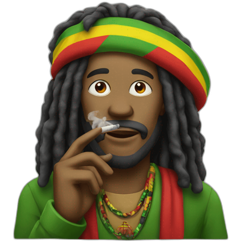 Rasta smoking emoji