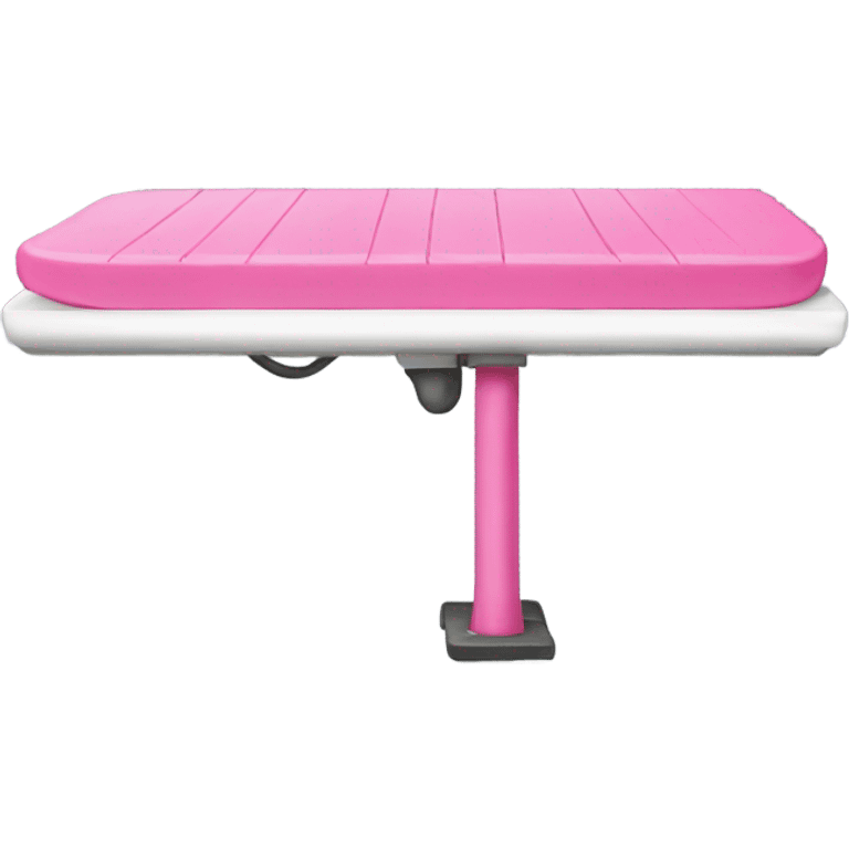 A pink diving board  emoji